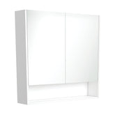 Fienza 900 Mirror Cabinet with Display Shelf, Gloss White